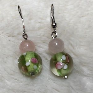 Beautiful pink/green Earrings